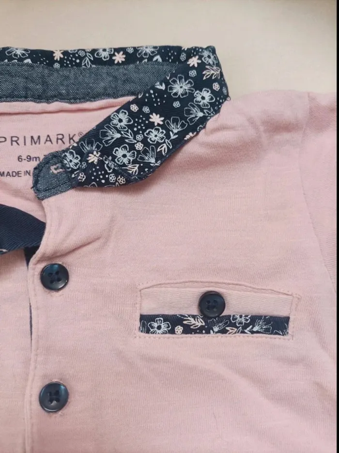 Ensemble polo manches courtes et pantalon Primark garçon 12 mois - photo numéro 2