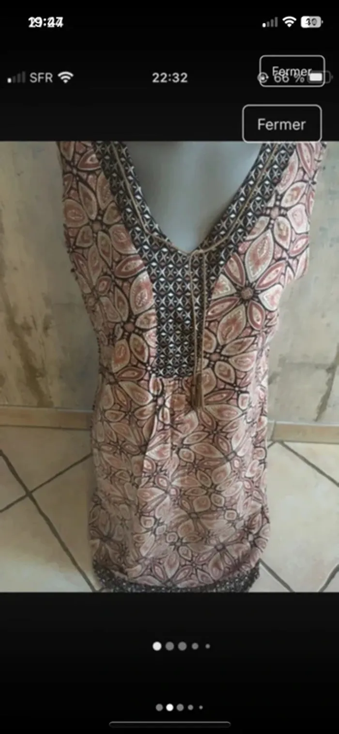 Superbe robe d’été lacet en daim en 40 de marque Armand Thiery en excellent état - photo numéro 2