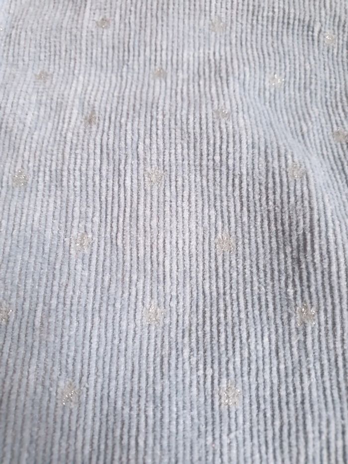 Pantalon velour fille 8 ans turquoise étoiles - photo numéro 2