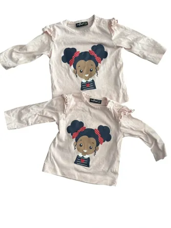 Jolie maillot longue manche bébé x2