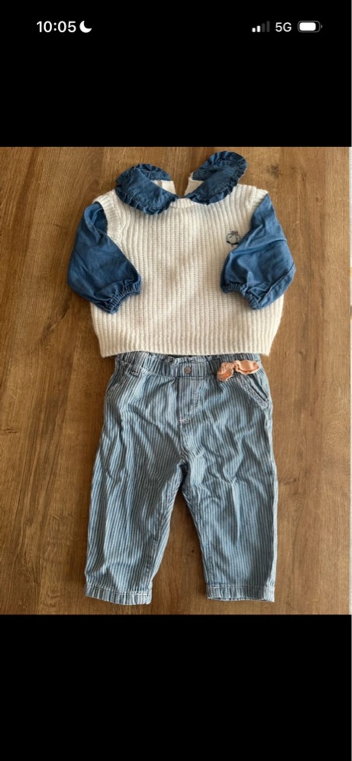 Ensemble bébé fille obaibi 6 mois