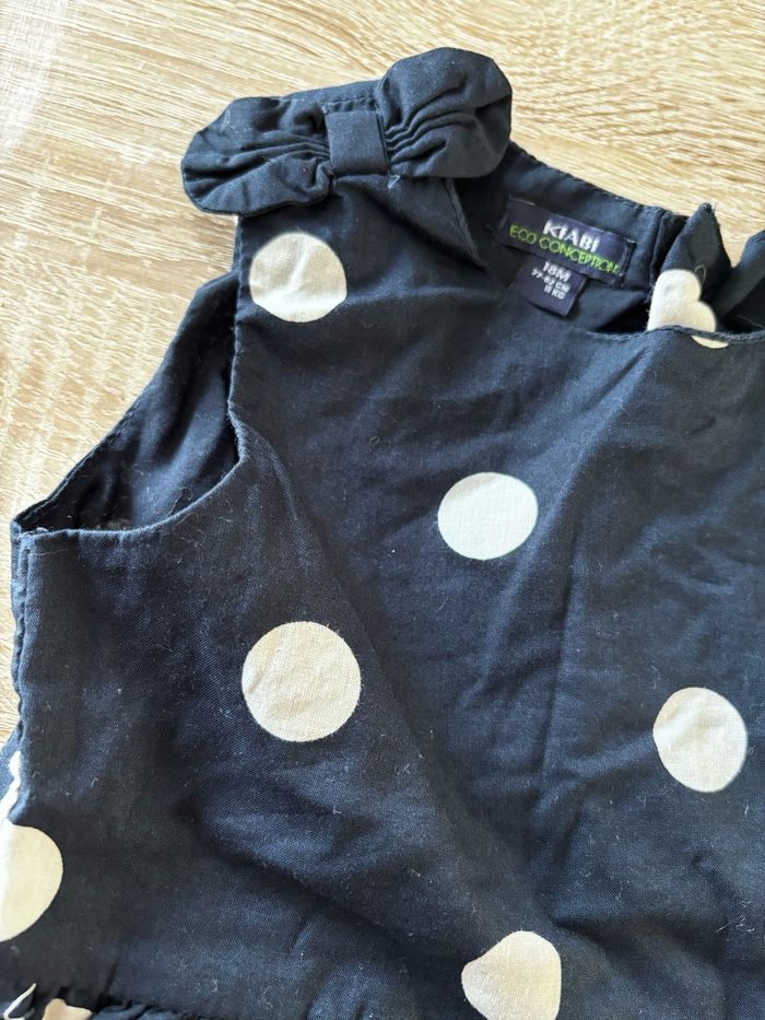 Robe bleu pois blanc KIABI t.18m - photo numéro 2