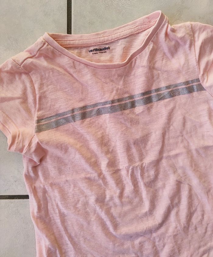 T-shirt rose Vertbaudet - photo numéro 2