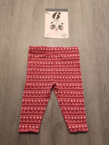 Legging cœur rouge 6 mois pat et ripaton