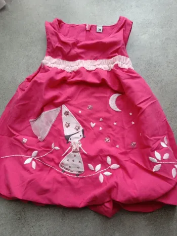 Robe fushia 3 mois type Catimini
