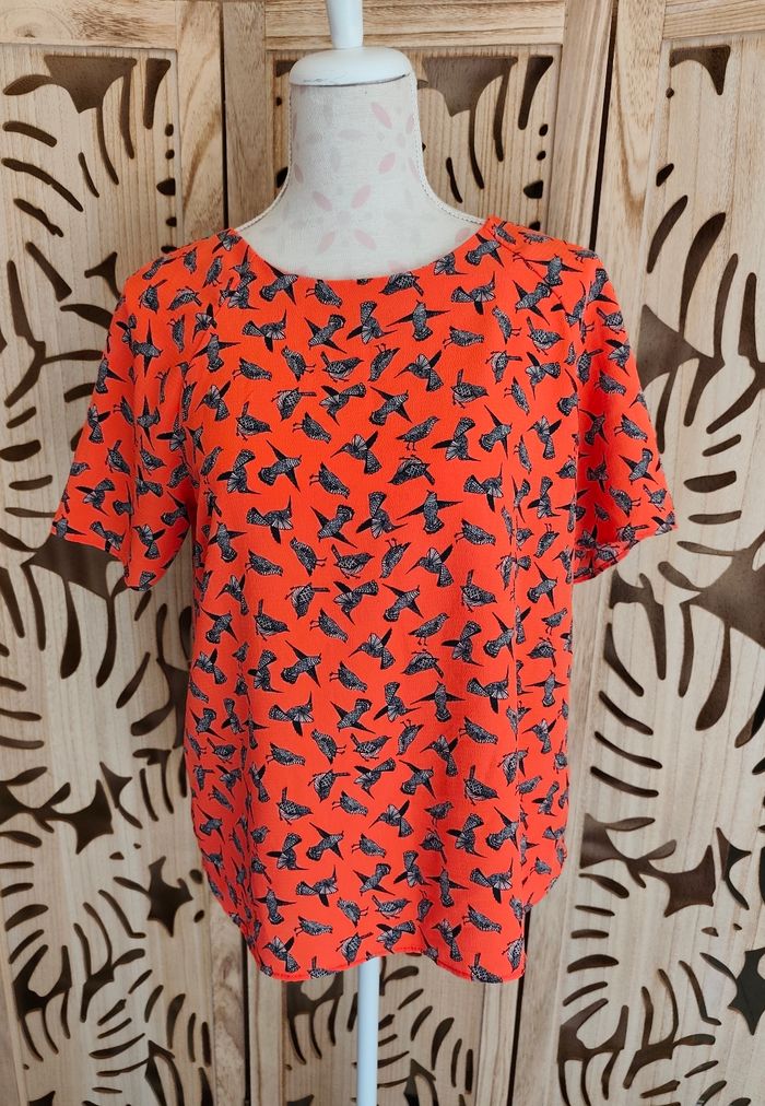 Blouse imprimée oiseaux Camaïeu - photo numéro 2