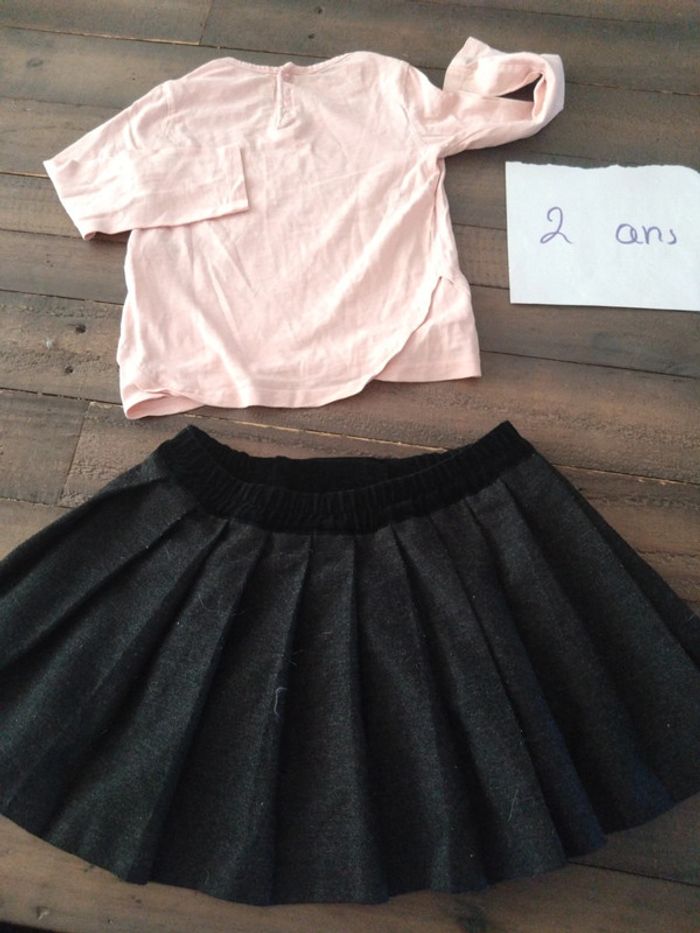Jupe hiver et t shirt 2 ans - photo numéro 6