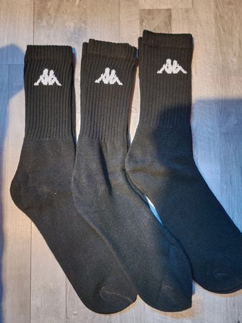Lot 3 paires de chaussettes kappa noires