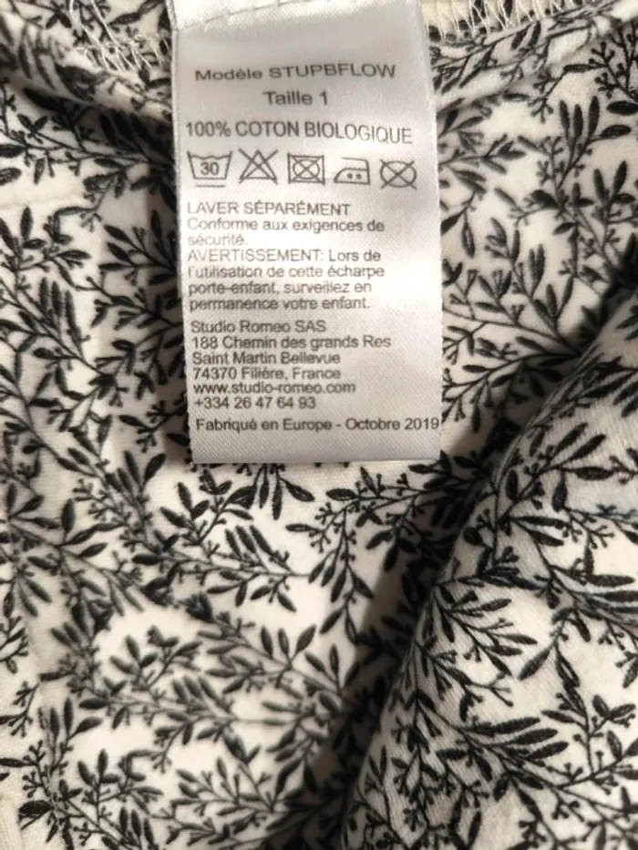 Porte-bébé sans nœud Studio Romeo – Coton bio taille 1 - photo numéro 4