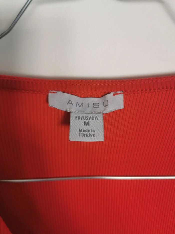 T-shirt d'été rouge Amisu - photo numéro 3