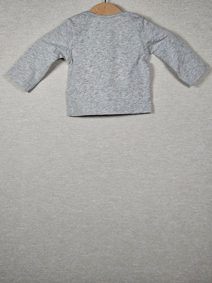 T-shirt manche longue motif lapin 50-56cm 0/2mois - photo numéro 5