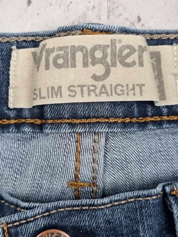 Jean slim Wrangler bleu – Taille 34x32 US / 44 FR Homme (mesures en photos) - photo numéro 8