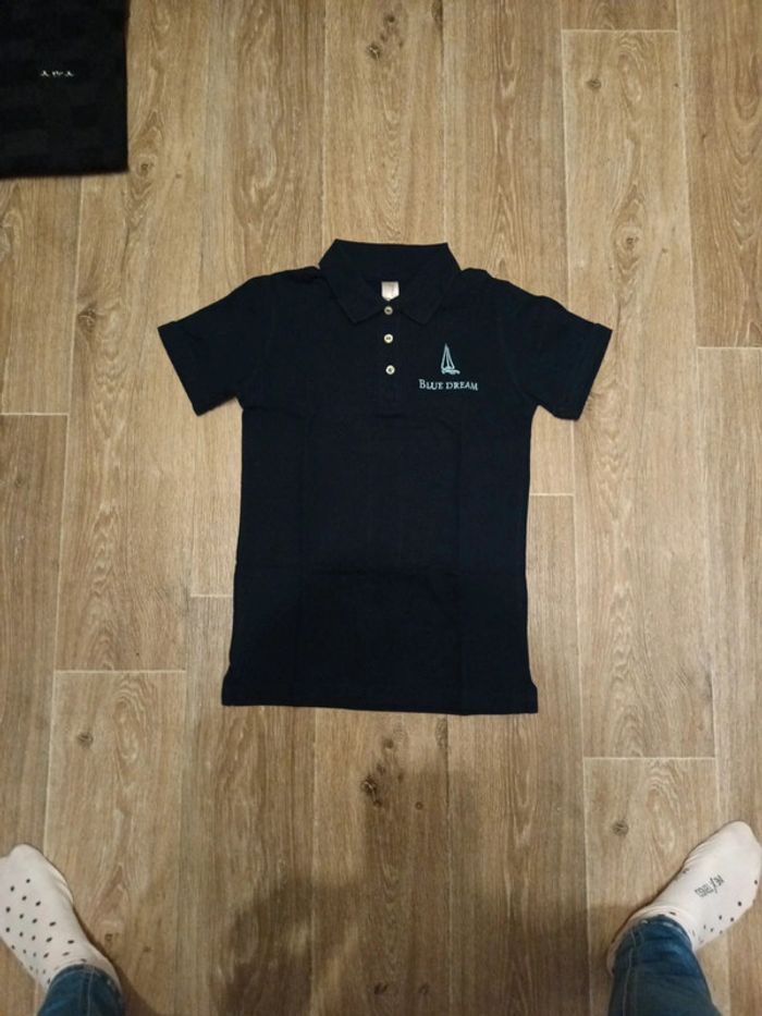 Polo femme bleu marine