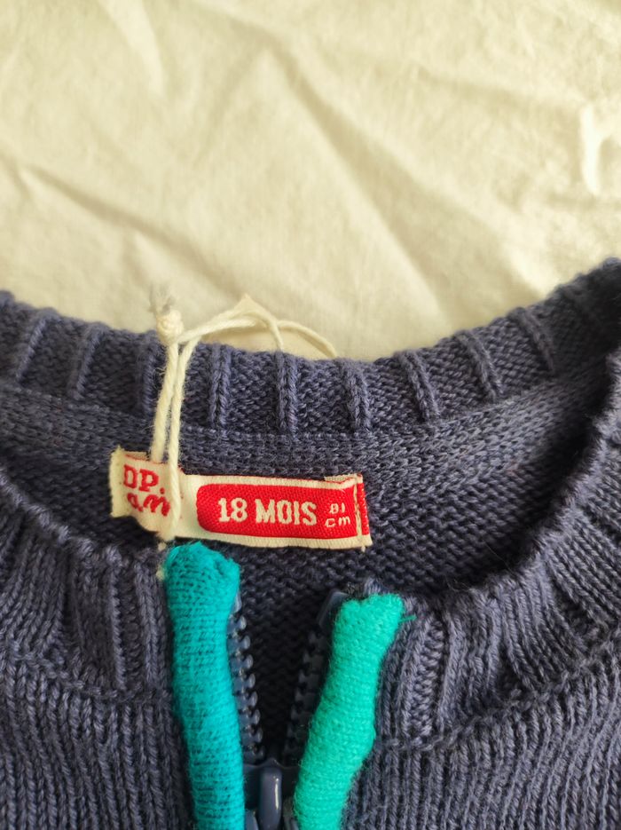 Gilet bleu garçon - Taille 18 mois / 81 - Du pareil au même - Neuf - photo numéro 4