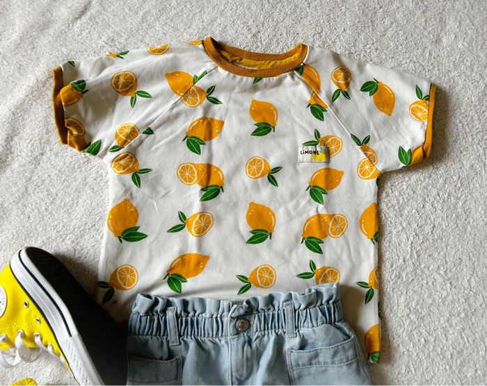 T-shirt créatrice imprimé citron 8 ans - photo numéro 3