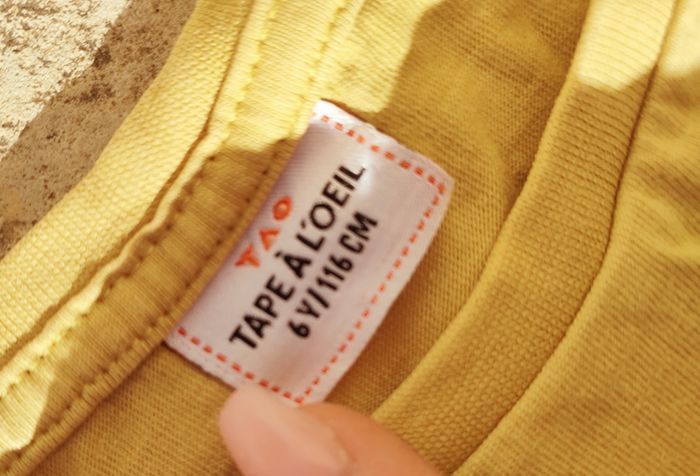 Tee shirt manches longues moutarde tao 6ans - photo numéro 3