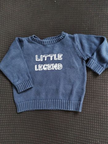 Pull garçon bleu marine taille 6 mois In extenso