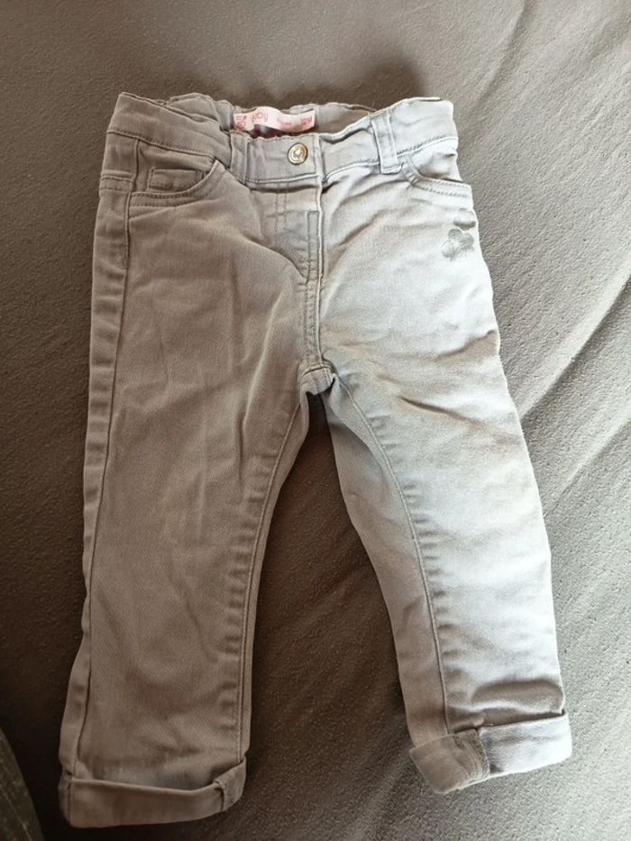 Jean gris slim 12 mois