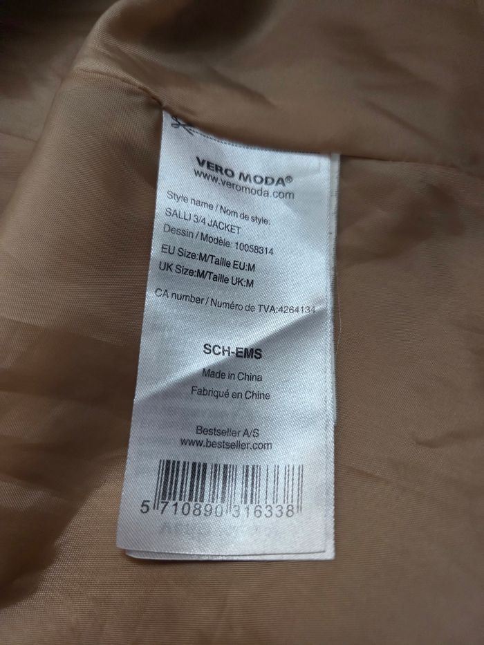 Trench-coat beige Vero Moda - Taille M (38) - photo numéro 4