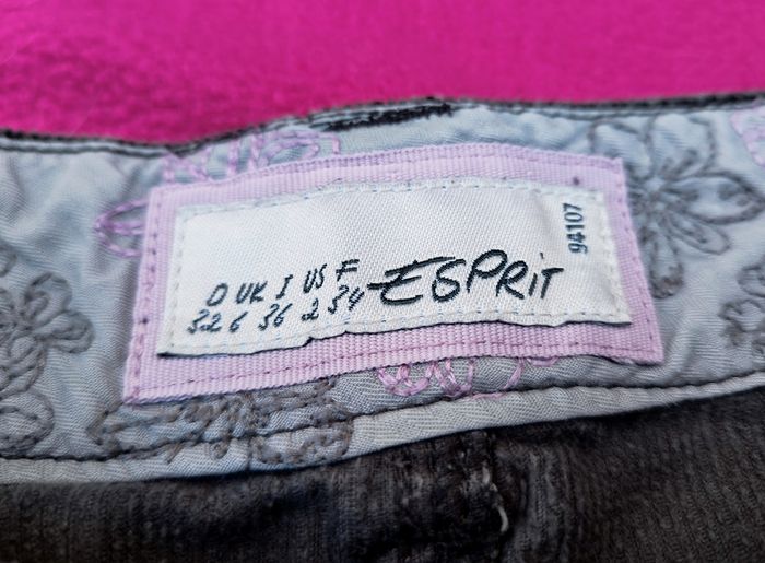 Jupe courte Esprit en velours côtelé marron T34 - photo numéro 3