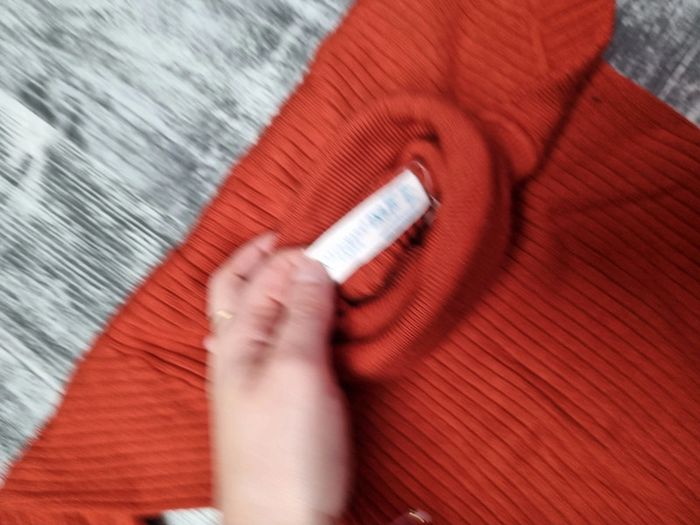 Pull col roule orange rouille - photo numéro 3