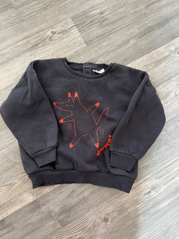 Pull gris molletonné imprimé renard bébé garçon 2 ans Tape à l’œil
