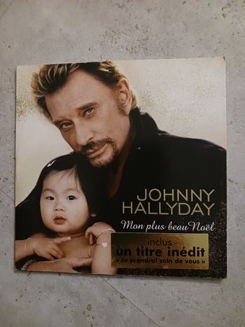 CD 2 titres Johny Hallyday mon plus beau Noël
