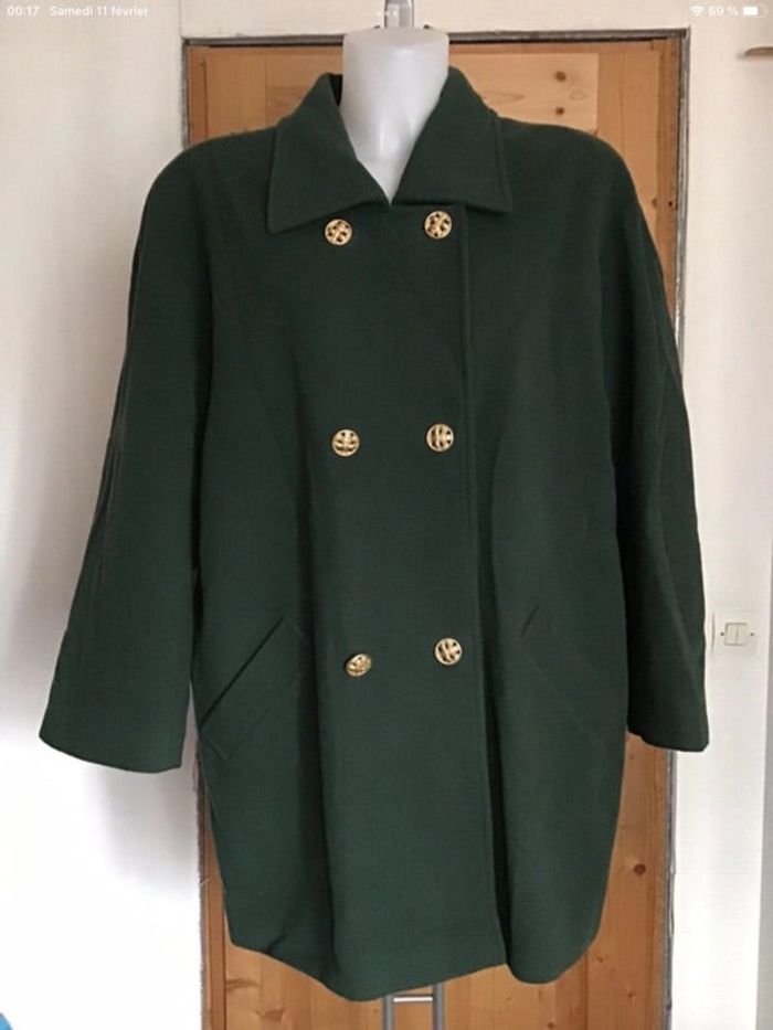Manteau 3/4 vintage 70s laine/cachemire Marcelle Griffon
