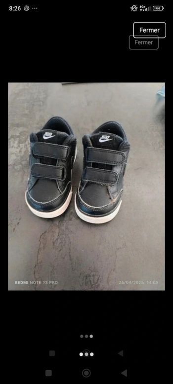 Baskets Nike en pointure  22