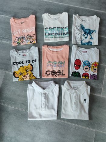 Lot de 6 t-shirts et 2 polos en 4 ans