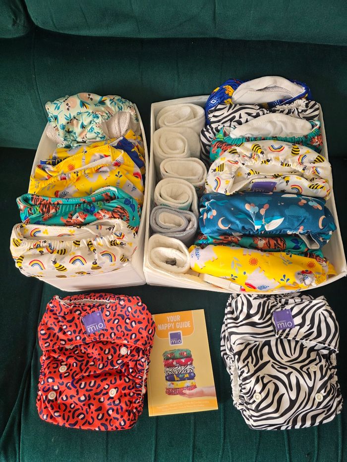 Lot de 16 couches lavables Bambino Mio – NEUVES – avec sac étanche & boîte d’origine - photo numéro 2