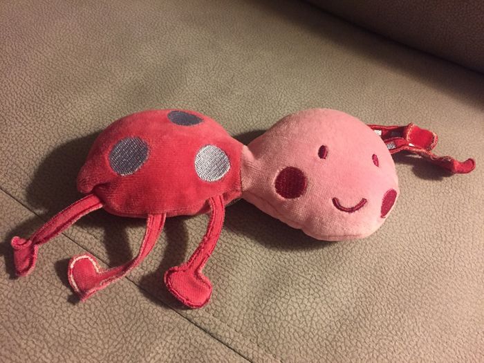 Peluche coccinelle rose