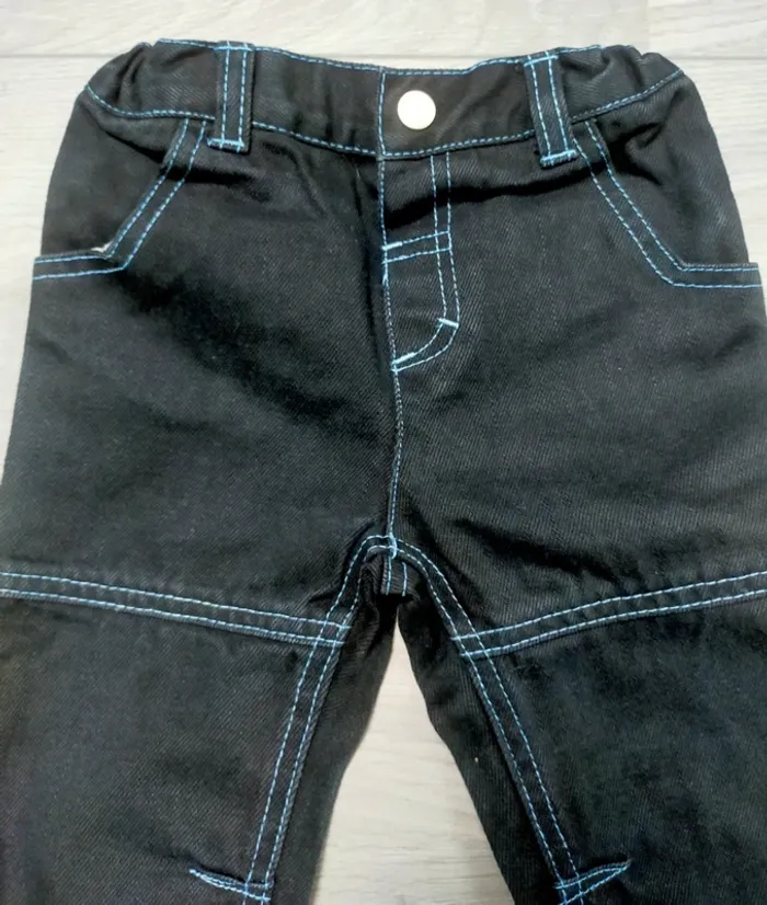 Pantacourt bleu brut bébé garçon 9 mois In Extenso - photo numéro 2