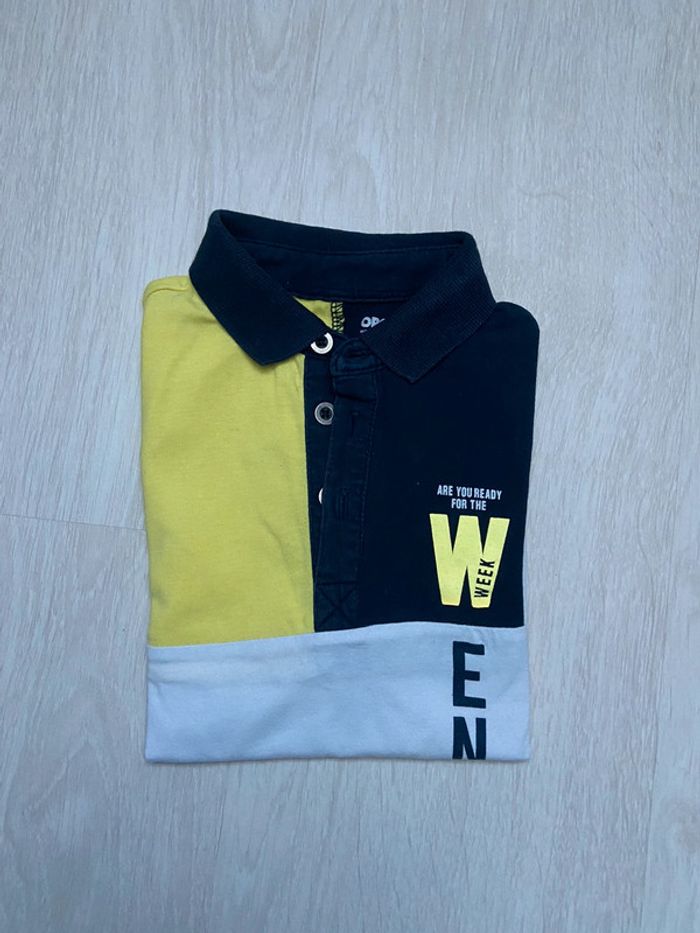 Polo bleu et jaune - photo numéro 2