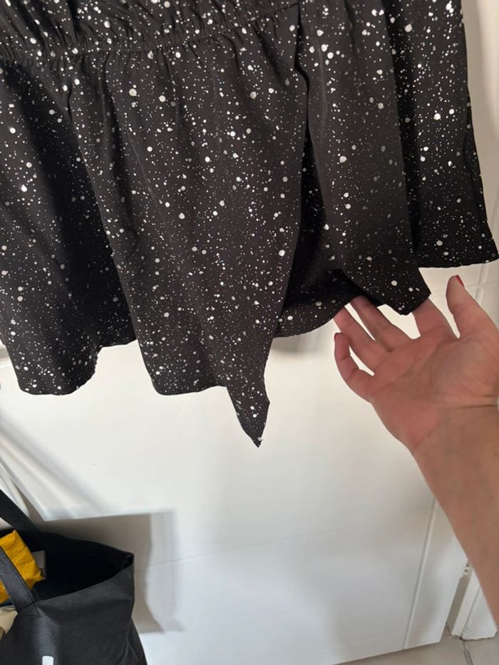Blouse noire tacheté argenté - taille 1XL - photo numéro 4