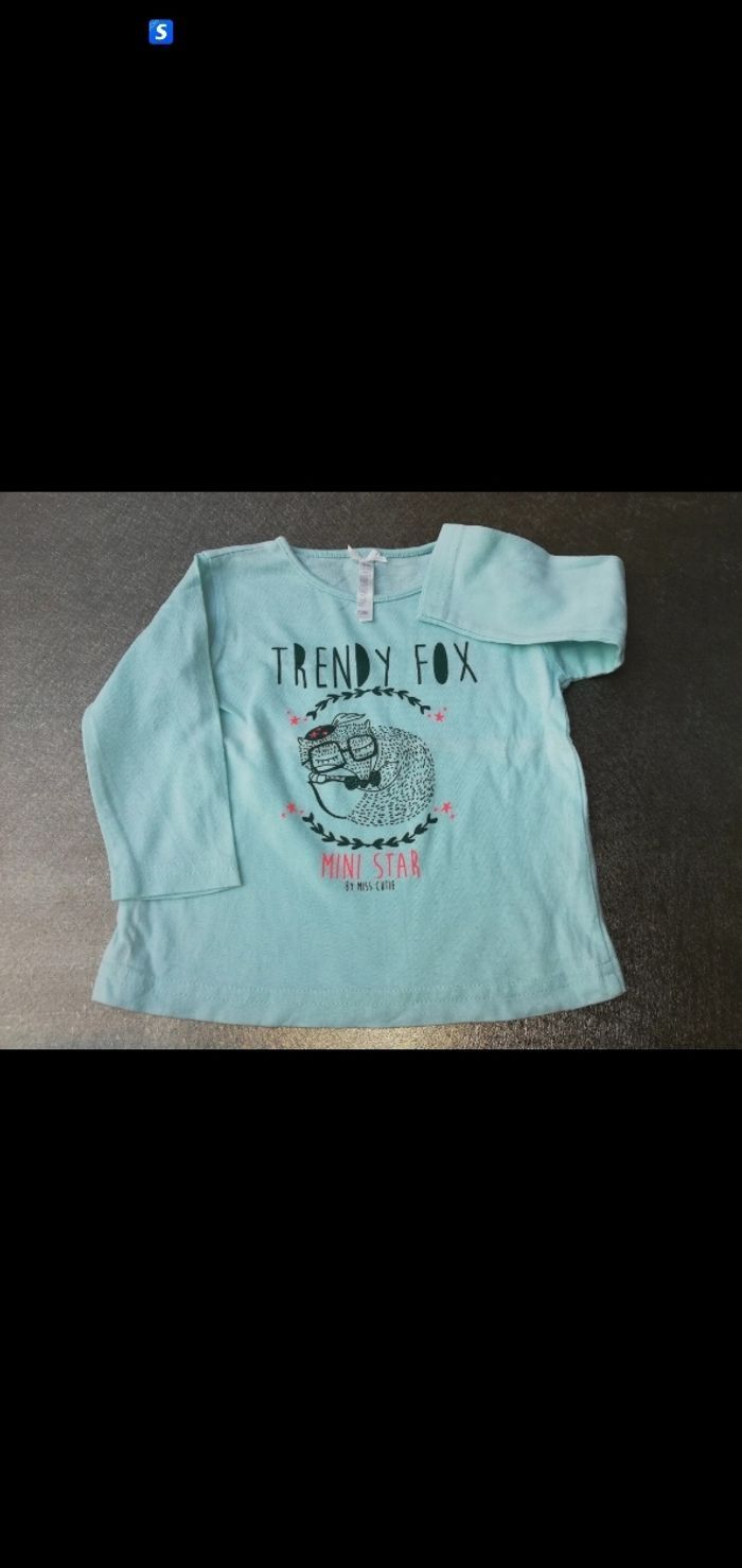 Tee-shirt manches longues bleu
Renard
12 mois fille
Miss Cutie