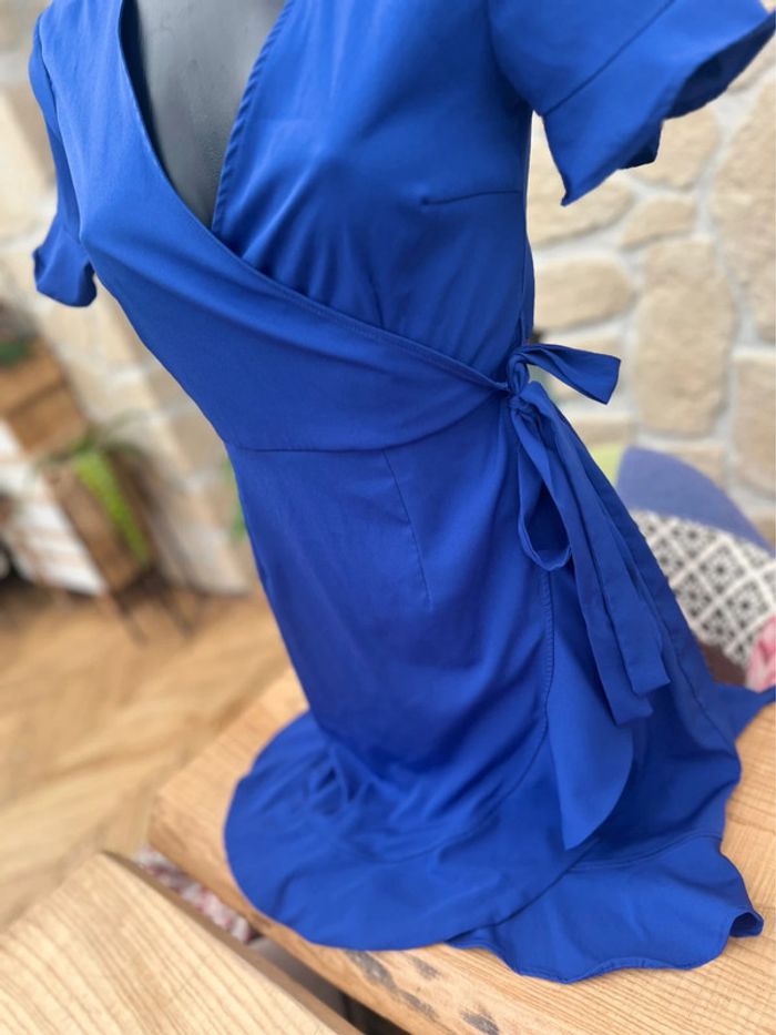 Robe only taille S Pigalle bleu électrique été cache cœur - photo numéro 6