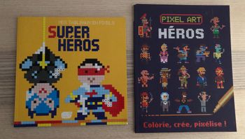 Coloriage en pixels, héros et super-héros