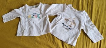 2 Tee shirt manches longues