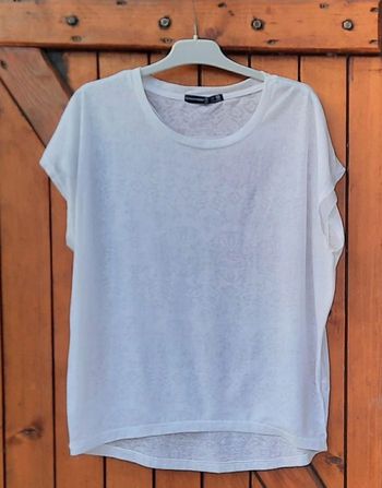 T-shirt femme blanc Atmosphère, taille XS/34