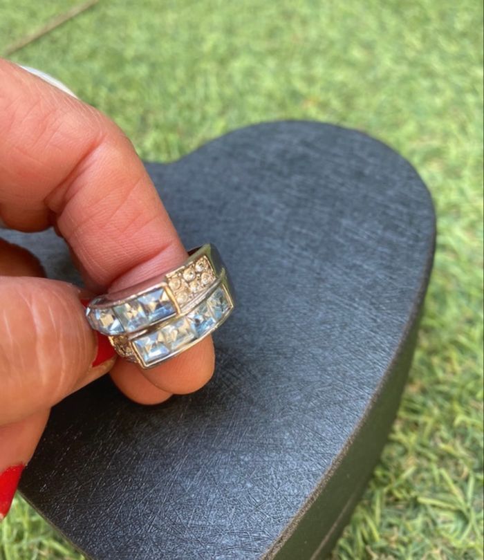 Bague perle bleue - photo numéro 3