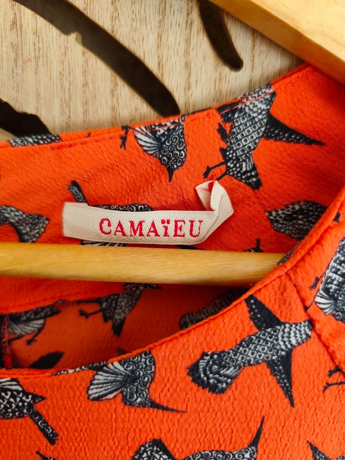 Blouse imprimée oiseaux Camaïeu - photo numéro 9