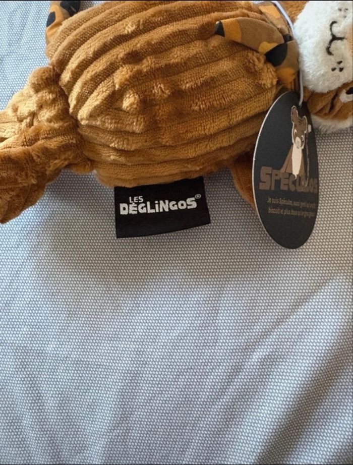 Peluche les deglingos spéculos le tigre avec boite cadeau - photo numéro 3