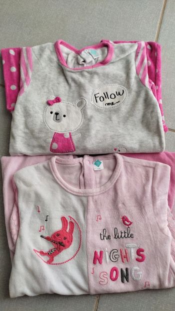 Lot de 2 pyjamas chauds Tex T.23M