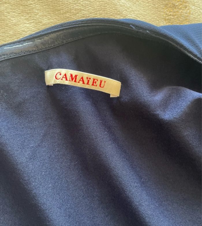 Robe bleu marine, taille 40 camaïeu - photo numéro 4