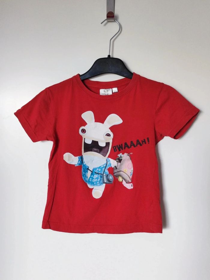 Tee-shirt rouge Lapins Crétins  - 6ans