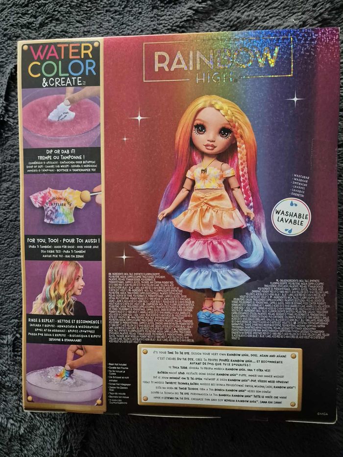 Rainbow High Watercolour & Create DIY Poupée, Aquarelles Lavables Et Kit Teinture - Yeux Marron - photo numéro 4