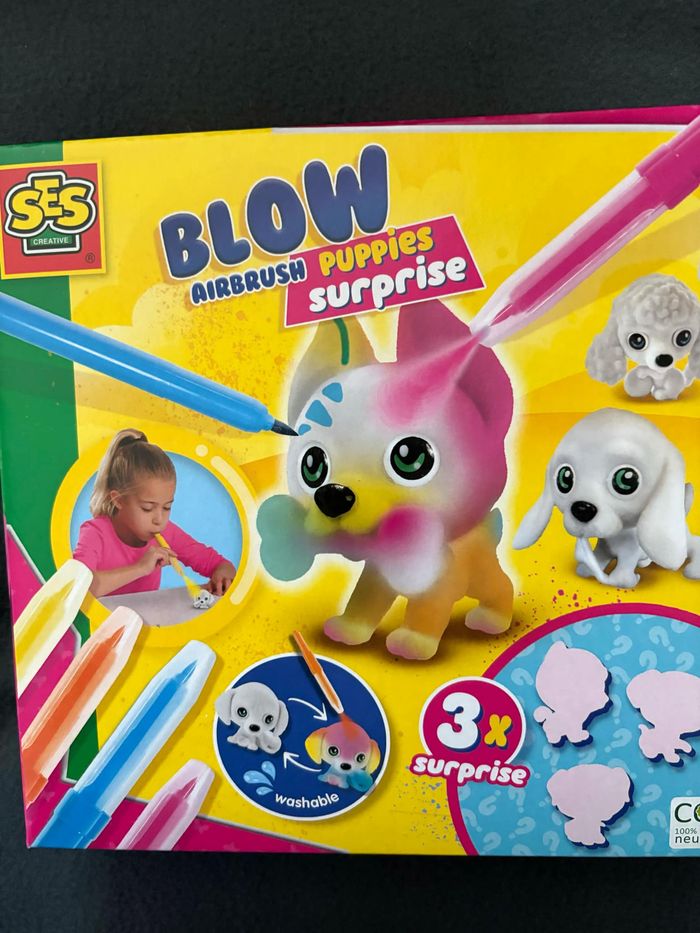 SES Creative 14333 - Blow Airbrush Pens-Chiots Surprise - photo numéro 2