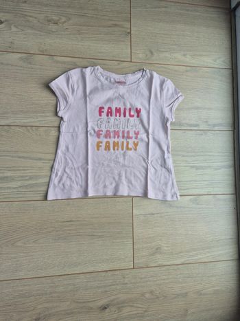 T-shirt 3 ans rose TAO family