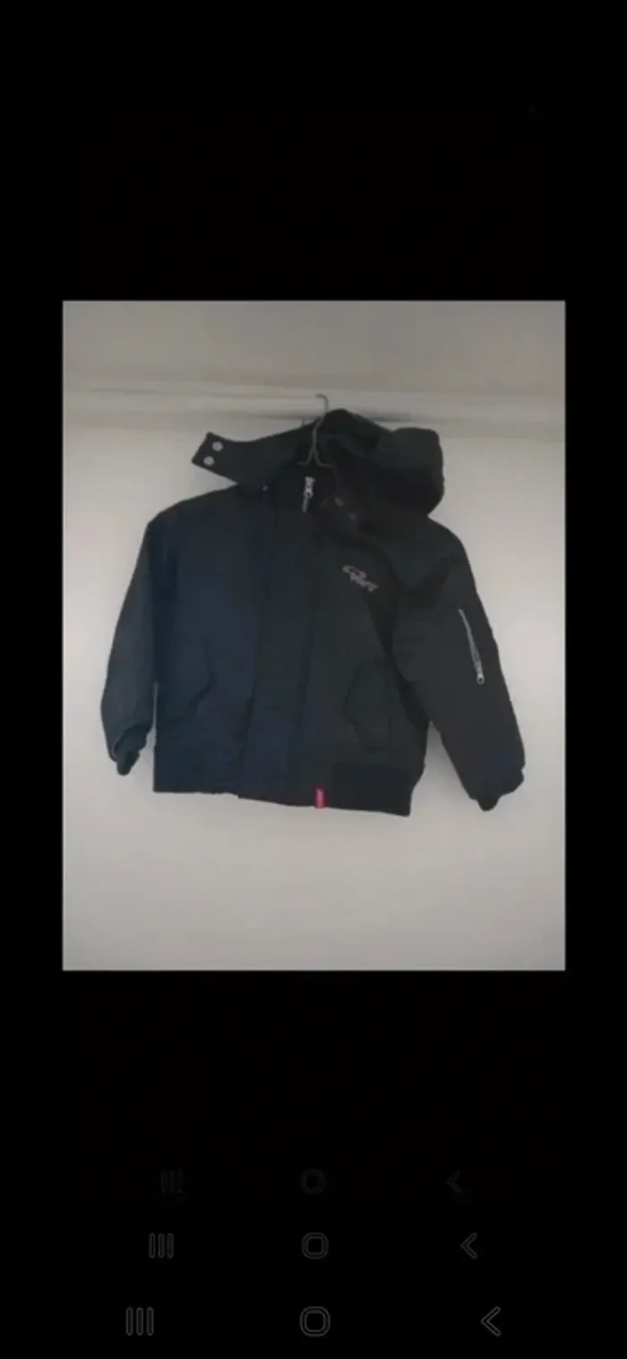 Manteau Levi’s enfant noir Hiver Capuche amovible